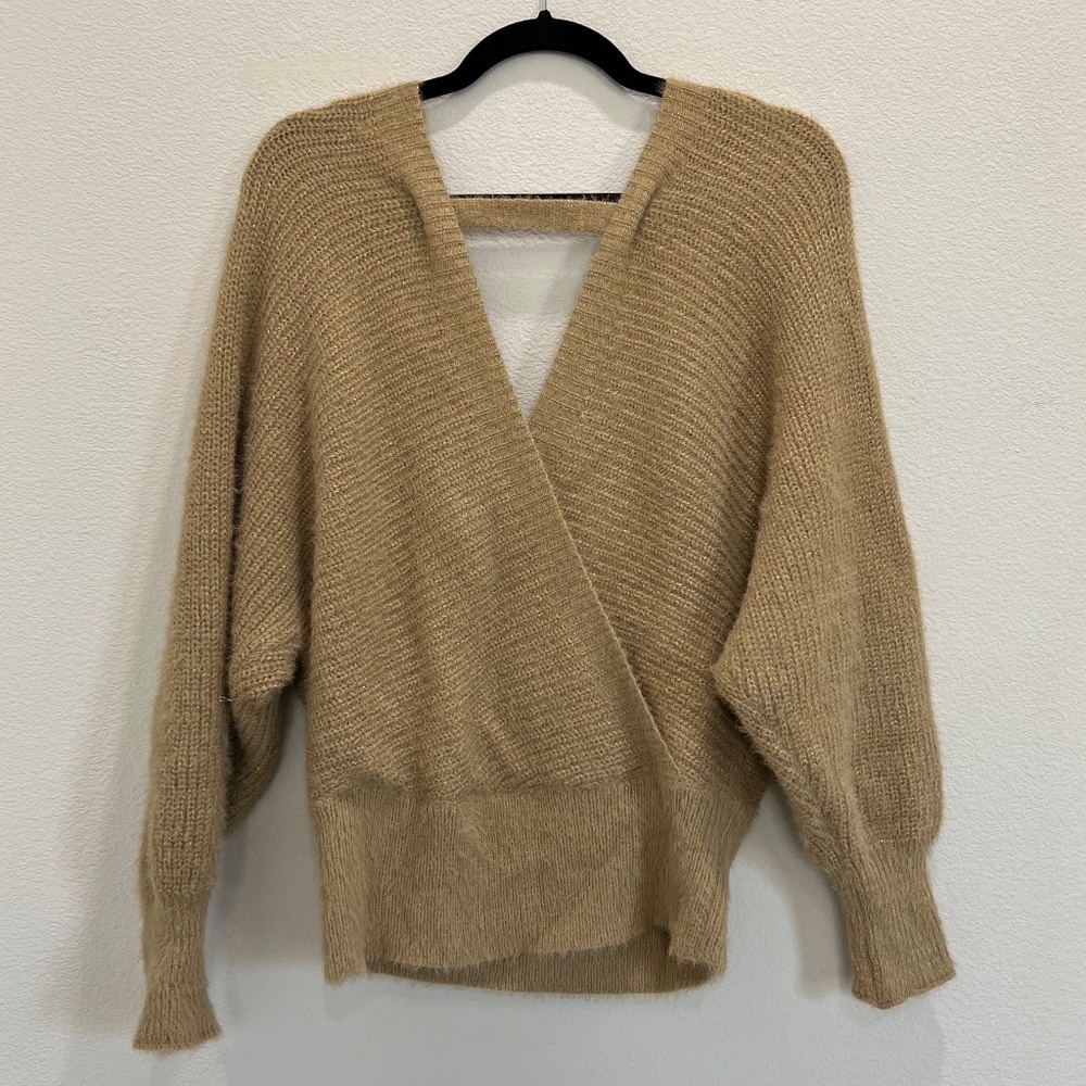 Gold Open Back Sweater
